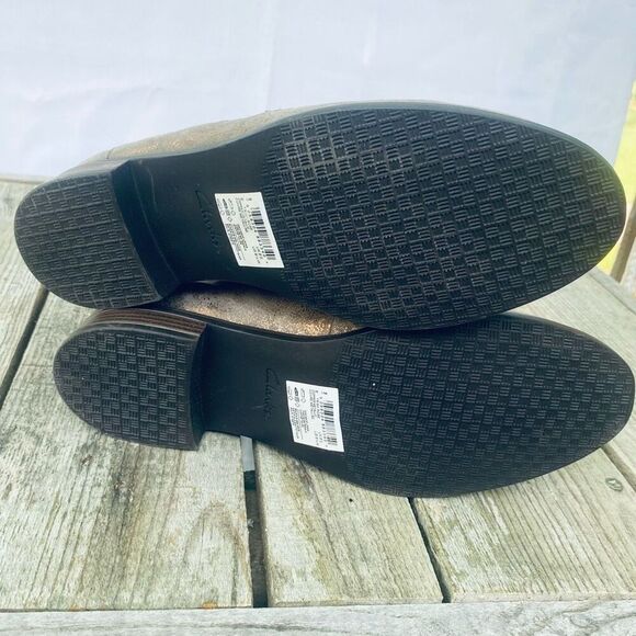 Clarks Collection Copper Metallic Penny Loafers Women’s 8.5W Slip-On Comfort Fla - Picture 7 of 8